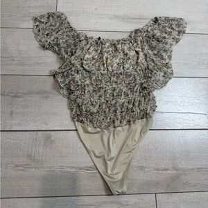 Dress Forum Floral Ruffle Bodysuit